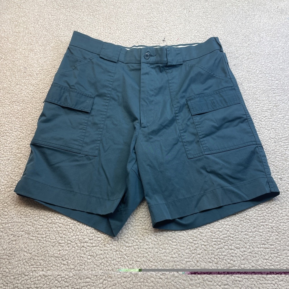 Sportif Cargo Shorts Mens 34 Teal Blue Stretch Outdoor Hiking Utility Pockets